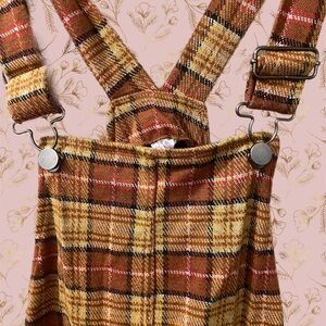 Plaid NOBO overall dress